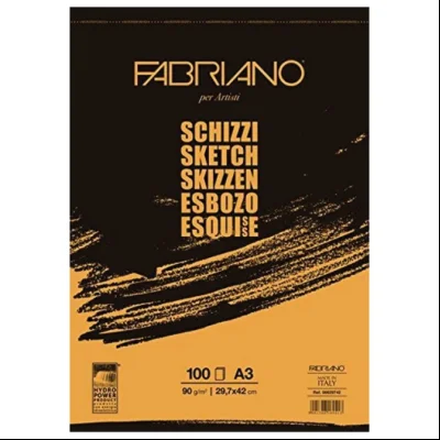 Blok Schizzi skicen crne korice A3 100L 90g Fabriano 57729742