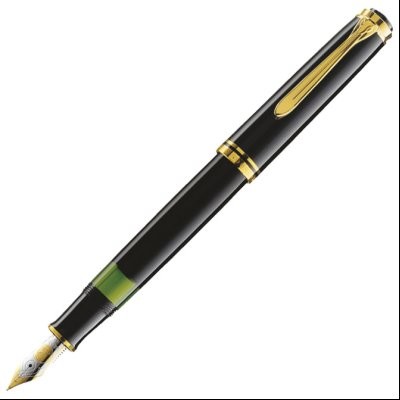 Nalivpero Souveran M800 (M)+kožna bela futrola+poklon kutija G30 Pelikan 995571 crno