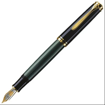 Nalivpero Souveran M800 (M)+kožna bela futrola+poklon kutija G30 Pelikan 995712 zeleno-crno