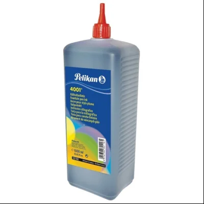 Tinta za nalivpero 1litar trajno 4001 Pelikan 301168 crna (brilliant black)