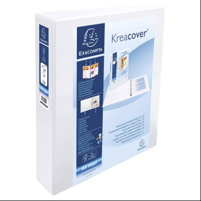 Mapa uložna 4D prstena-fi60/rikna-90mm (550 listova) A4 pp 3 folije Exacompta 51845E bela