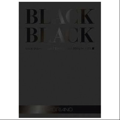 Blok Black Black 21x29,7cm 20L 300g (smooth surface/liscio) Fabriano 19100390