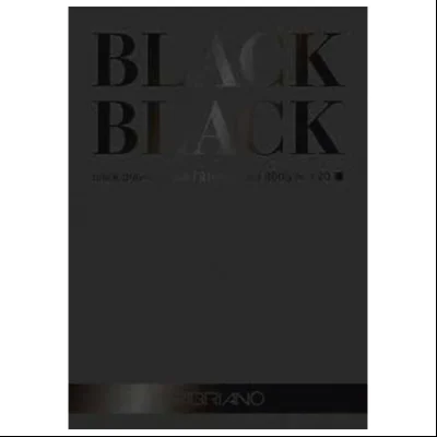 Blok Black Black 20x20cm 20L 300g (smooth surface/liscio) Fabriano 19100389