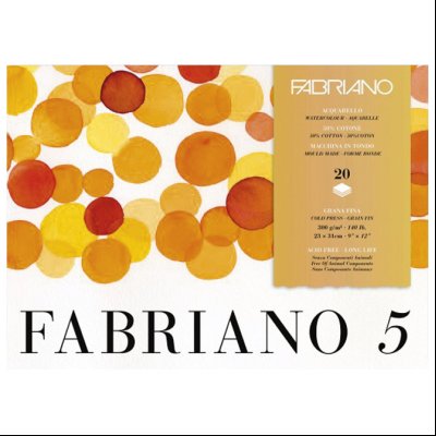 Blok Fabriano 5 26x36cm 20L 300g (cold pressed/grana fina) Fabriano 19100259