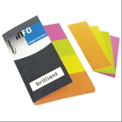 Blok samolepljiv 20x50mm 4x40L Brilliant Info Notes 5670-39 neon sortirano