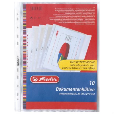 Fascikla uložna A4 pp+klapna bočno pk10 Herlitz 5896204
