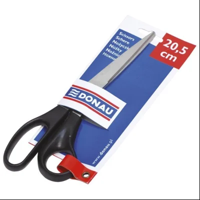 Makaze kancelarijske 20,5cm Donau 7920001PL-01 crne blister