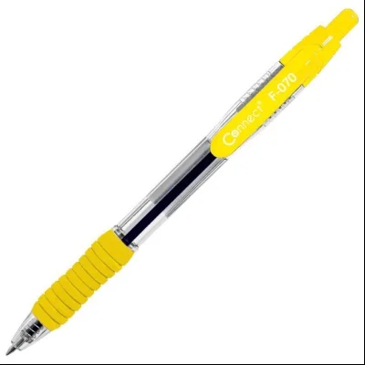 Olovka hemijska grip F-070 uložak plavi Connect 17923 žuta