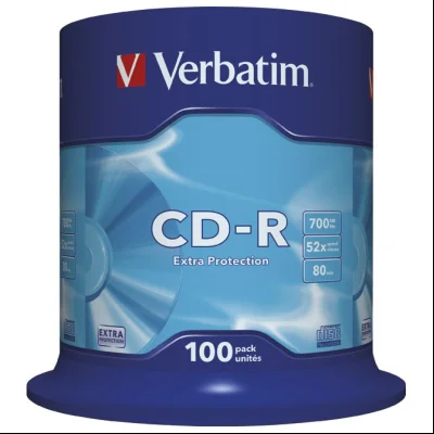 CD-R 700/80 52x spindl Extra protection pk100 Verbatim 43411