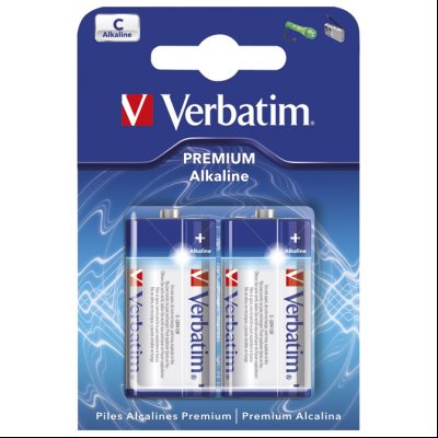 Baterija alkalna 1,5V C pk2 Verbatim 49922 LR14 blister