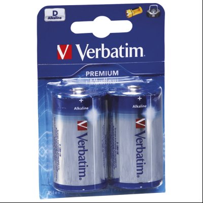 Baterija alkalna 1,5V D pk2 Verbatim 49923 LR20 blister