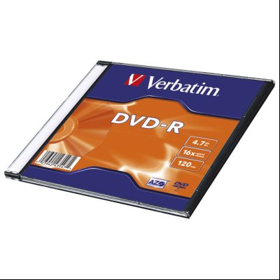 DVD-R 4,7/120 16x slim Mat Silver Verbatim 43547