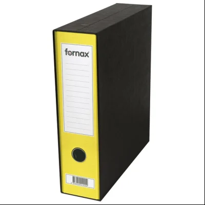 Registrator A4 široki u crnoj kutiji Prestige Fornax 13460 žuti