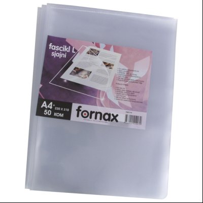 Fascikla "L" 100my pp A4 sjajna pk50 Fornax 24789 providna