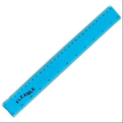 Lenjir pvc 30cm flexibilan Connect 24858 providno plavi blister