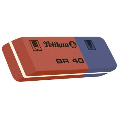 Gumica BR40 grafitna/hemijska Pelikan 601005 crvena/plava