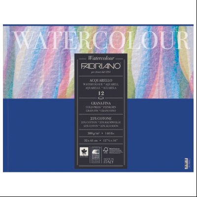 Papir Watercolour 50x70cm 300g (cold pressed/grana fina) Fabriano 63000235
