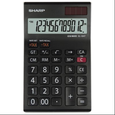 Kalkulator komercijalni 12mesta Sharp EL-124T-WH crno beli blister