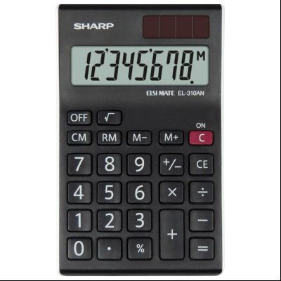 Kalkulator komercijalni  8mesta Sharp EL-310AN-WH crni blister