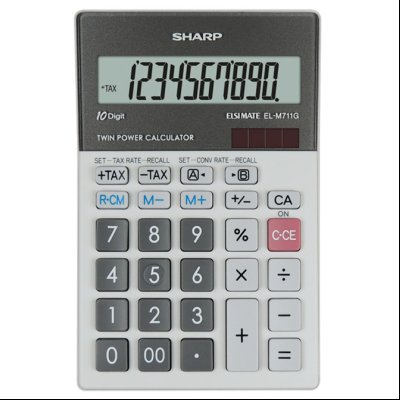 Kalkulator komercijalni 10mesta Sharp EL-M711G-GY sivi blister