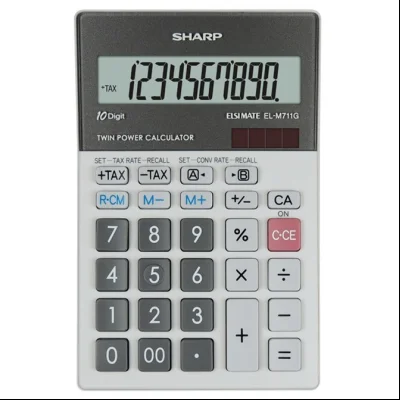 Kalkulator komercijalni 10mesta Sharp EL-M711G-GY sivi blister