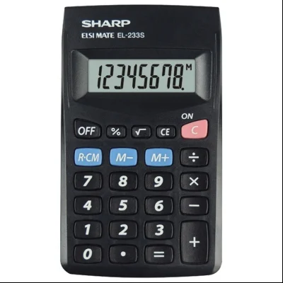 Kalkulator džepni 8mesta Sharp EL-233SB-BK crni blister