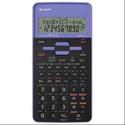 Kalkulator tehnički 10mesta 273 funkcije Sharp EL-531THB-VL crno ljubičasti blister