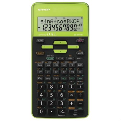 Kalkulator tehnički 10mesta 273 funkcije Sharp EL-531TH-GR crno zeleni blister