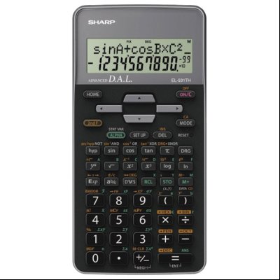 Kalkulator tehnički 10mesta 273 funkcije Sharp EL-531TH-GY crno sivi blister