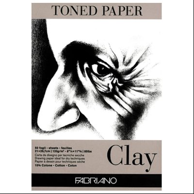 Blok Toned Paper Clay 21x29,7cm 50L 120g Fabriano 19100497 sivi