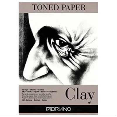 Blok Toned Paper Clay 29,7x42cm 50L 120g Fabriano 19100499 sivi