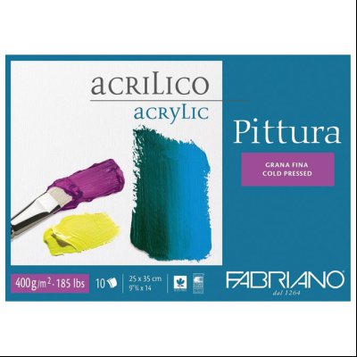 Blok Pittura Acrilico 25x35cm 400g 10L (cold pressed/grana fina) Fabriano 40002535