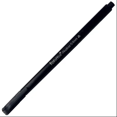 Flomaster fineliner 0,4mm trouglasti  FORoffice 18096 crni