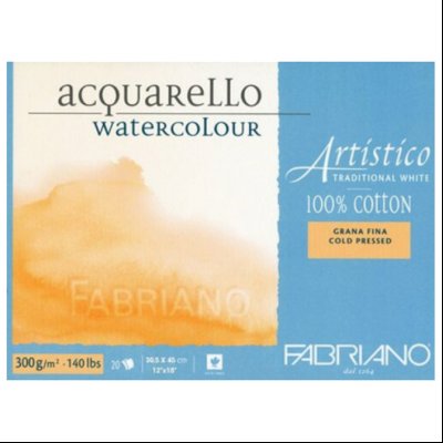 Blok Watercolour Artistico traditional 30,5x45,5cm 20L 300g (cold pressed/gr.fina) Fabriano 19013045