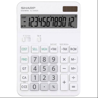 Kalkulator komercijalni 12mesta Sharp EL-338GN beli blister