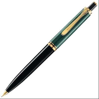 Olovka tehnička 0,7mm Souveran D400+kožna bela futrola+poklon kutija G30 Pelikan 997163 zeleno-crna