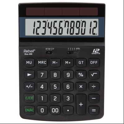 Kalkulator komercijalni 12mesta Rebell RE-ECO450 BX crni