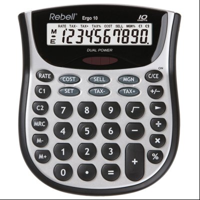 Kalkulator komercijalni 10mesta Rebell RE-ERGO 10 beli blister