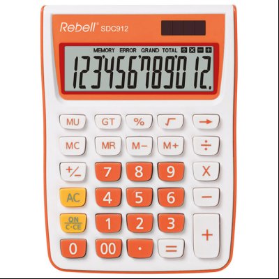 Kalkulator komercijalni 12mesta Rebell RE-SDC912OR BX belo narandžasti