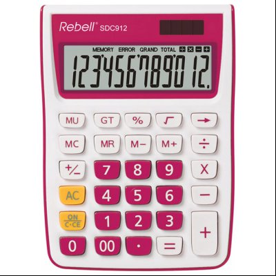 Kalkulator komercijalni 12mesta Rebell RE-SDC912PK BX belo roze