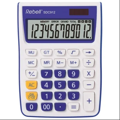 Kalkulator komercijalni 12mesta Rebell RE-SDC912VL BX belo ljubičasti