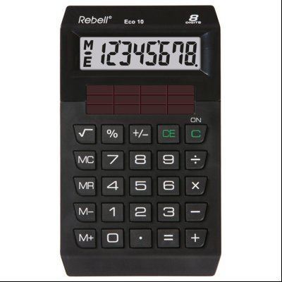 Kalkulator džepni 10mesta Rebell RE-ECO 10 crni