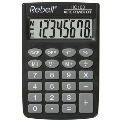 Kalkulator džepni  8mesta Rebell RE-HC108 BX crni
