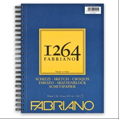 Blok Sketches spirala A4 120L 90g (natural grain) 1264 Fabriano 19100635