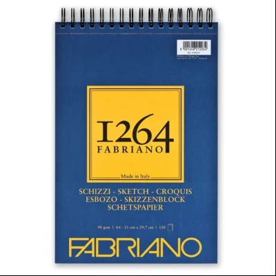 Blok Sketches spirala gore A4 120L 90g (natural grain) 1264 Fabriano 19100637
