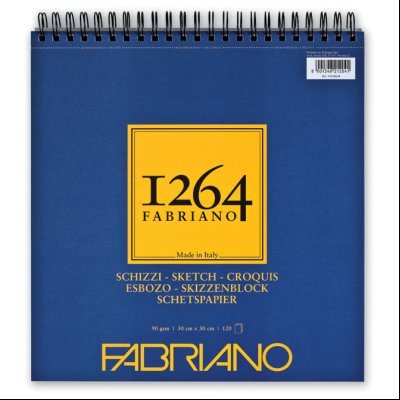 Blok Sketches spirala gore 300x300mm 120L 90g (natural grain) 1264 Fabriano 19100638