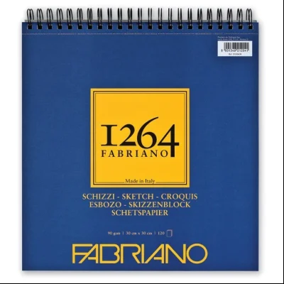 Blok Sketches spirala gore 300x300mm 120L 90g (natural grain) 1264 Fabriano 19100638