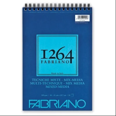 Blok Mixed Media spirala gore A4 30L 300g (textured) 1264 Fabriano 19100643