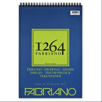 Blok Drawing spirala gore A3 50L 180g (natural grain) 1264 Fabriano 19100647