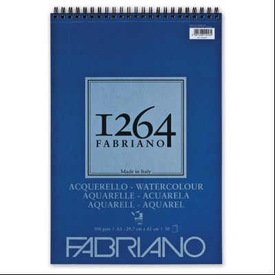 Blok Watercolour spirala gore A3 30L 300g (fine-grain) 1264 Fabriano 19100650